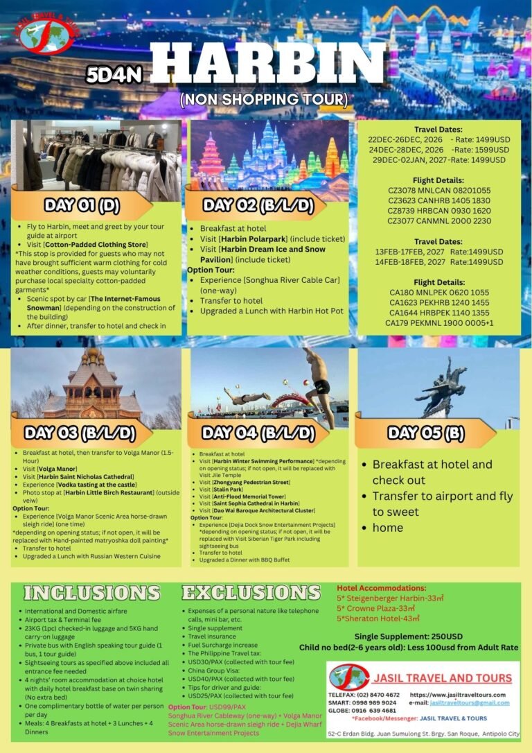 5D4N HARBIN from Festive Tours